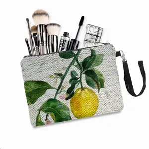 Lemon Branch Sequin Makeup Bag