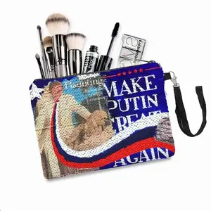 Great Again - Flag Usa Trump Putin Street Art Interior Design Decor Ideas Sequin Makeup Bag