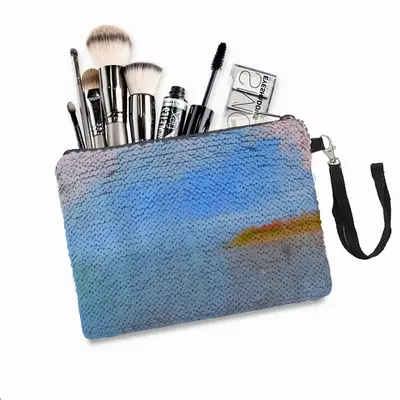 Abstraction Of The Sea Sequin Makeup Bag