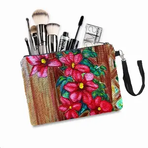 Climatis On Fence Sequin Makeup Bag