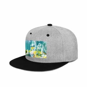 Green Point Flat Brim Hip Hop Hat