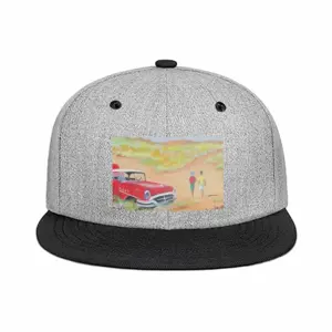 Two Friends Near The 1955 Buick Flat Brim Hip Hop Hat