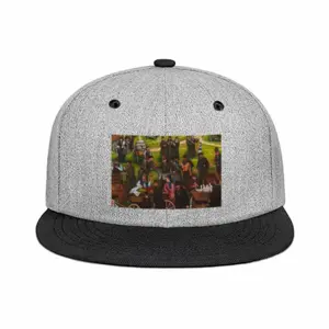 Jewish Market In The Shtetl Flat Brim Hip Hop Hat