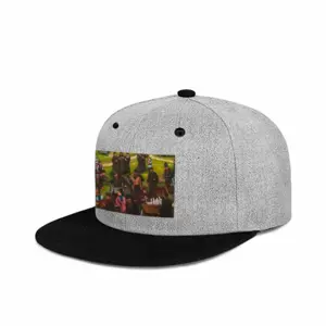 Jewish Market In The Shtetl Flat Brim Hip Hop Hat