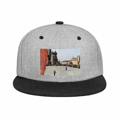 Lady In Red Square Flat Brim Hip Hop Hat