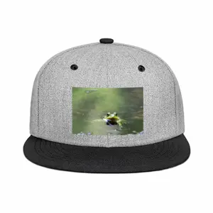 Green Frog - Staring Contest Flat Brim Hip Hop Hat