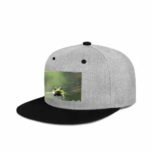 Green Frog - Staring Contest Flat Brim Hip Hop Hat