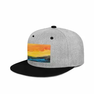 Small Sailboat On The High Seas Before The Storm Flat Brim Hip Hop Hat