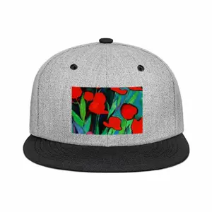 Red Tulips Flat Brim Hip Hop Hat