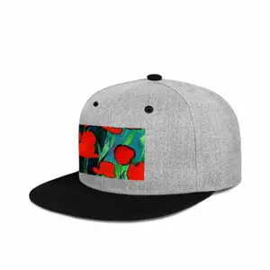 Red Tulips Flat Brim Hip Hop Hat