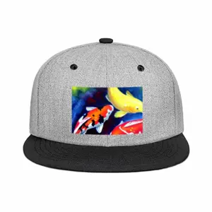 Koi Fish In The Pond Flat Brim Hip Hop Hat