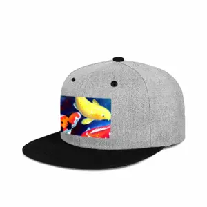 Koi Fish In The Pond Flat Brim Hip Hop Hat