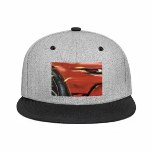 Porsche Red Crash Flat Brim Hip Hop Hat