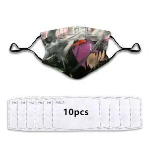 Black Rose Face Mask With 10pcs Filters