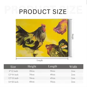 Rooster And Chickens Canvas Decorative Painting (Multi-Size, Transverse)