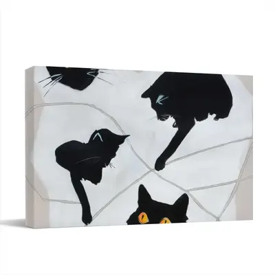 Cats With Thread Canvas Decorative Painting (Multi-Size, Transverse)