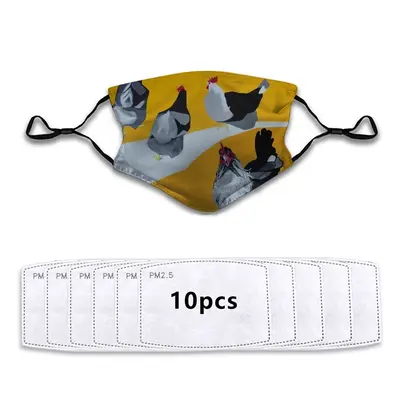 Four Hens Face Mask With 10pcs Filters