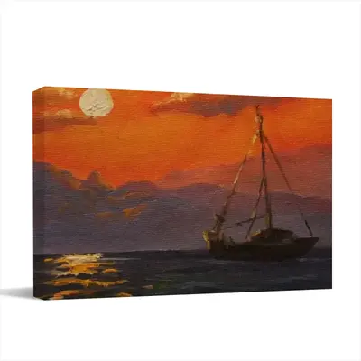 Beautiful Sunset On The Sea Canvas Decorative Painting (Multi-Size, Transverse)