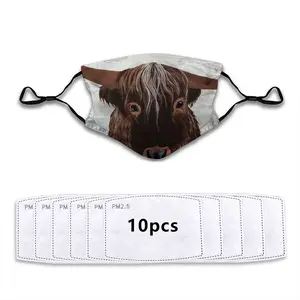 Bull - Red Bull Taurus Animals Buffalo Wild Face Mask With 10pcs Filters