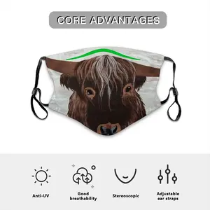 Bull - Red Bull Taurus Animals Buffalo Wild Face Mask With 10pcs Filters