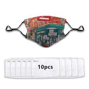 Angelos Italian Restaurant Little Italy New York City Face Mask With 10pcs Filters