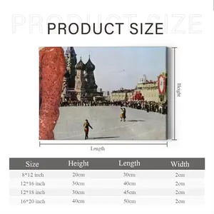 Lady In Red Square Canvas Decorative Painting (Multi-Size, Transverse)