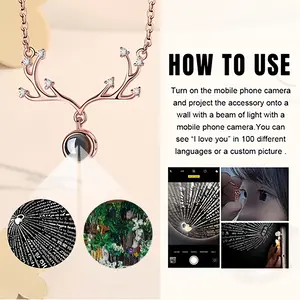 The Green House Deer Horn Projection Pendant