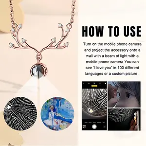 The Dancer Deer Horn Projection Pendant