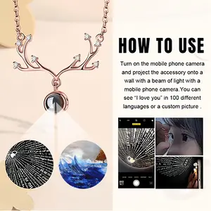 The Storm Deer Horn Projection Pendant