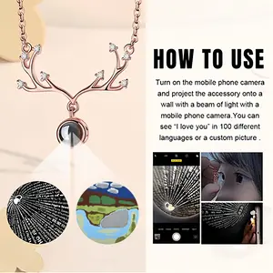 Go Through It Deer Horn Projection Pendant