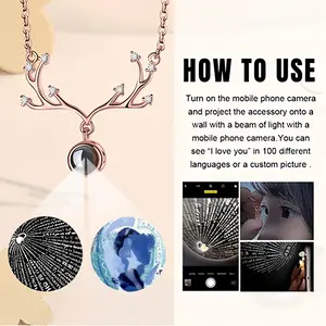 Celestial Deer Horn Projection Pendant