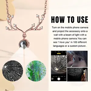 Twigs And Leaves Deer Horn Projection Pendant