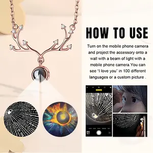 Hidden Universe Deer Horn Projection Pendant