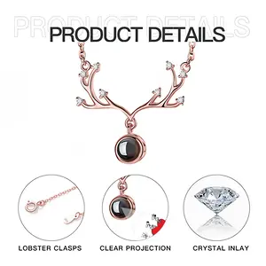 Love Cheat Deer Horn Projection Pendant