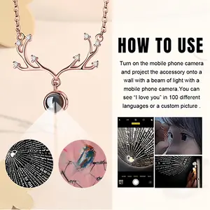 Wee Bird Deer Horn Projection Pendant