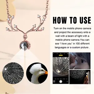 Donald Duck Trump Deer Horn Projection Pendant