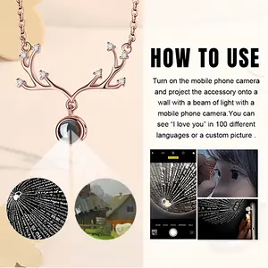 First Snow Deer Horn Projection Pendant