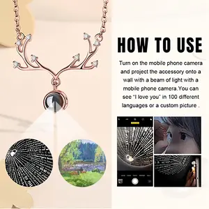 Birch Noise Deer Horn Projection Pendant