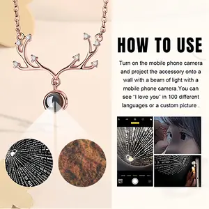 Intense Deer Horn Projection Pendant