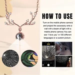 My Hokusai 7 Deer Horn Projection Pendant