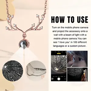 Close Look 2 Deer Horn Projection Pendant