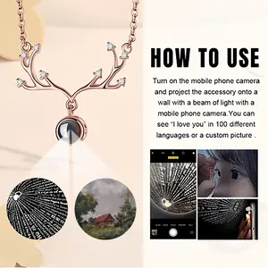 Crane Nest Deer Horn Projection Pendant