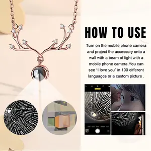 Our Space Deer Horn Projection Pendant