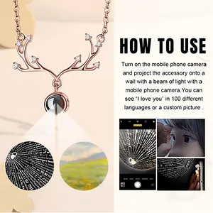 Flower Field Deer Horn Projection Pendant