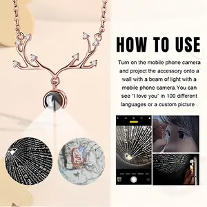 Save The Exit Deer Horn Projection Pendant