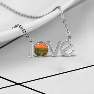 Forbidden Lovers Pendant Necklace LOVE Letter