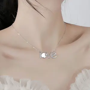 Angst Fear Lovers Pendant Necklace LOVE Letter