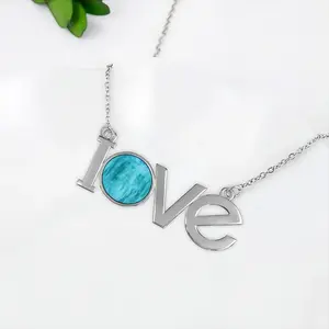 The Sea Lovers Pendant Necklace LOVE Letter