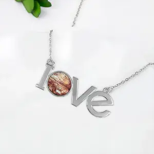 Firestorm Lovers Pendant Necklace LOVE Letter