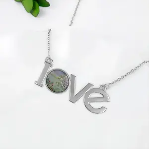 Mist Lovers Pendant Necklace LOVE Letter